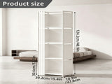 5 Tier Storage Cabinet Closet Organizer with PEVA Curtain, Galvanized Steel Frame, 48.9 H x 15.4 81429977