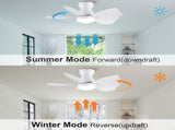 30 In Small Kid's Ceiling Fan Lighting with Remote Control for Small Children Room W1367103341