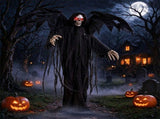 5.5FT Halloween Animatronic Winged Grim Reaper, Sound & Button Activated, Shaking Reaper with 39336068