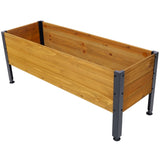 Wood Rectangular Garden Planter Box Raised Bed Outdoor,Planters for Outdoor Plants ,Elevated Herbs W465P182251