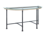 Brantley Clear Glass & Sandy Gray Finish Sofa Table B2726P448754