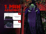 11.8ft Life Size Hanging Witch Talking Halloween Hanging Decoration 40479945