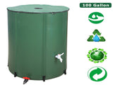 100 Gallon Folding Rain Barrel Water Collector Green 89156188