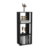 Eco 39" Tall Four-Tier Bookcase, Living Room, Storage Cabinet, Shelves Black B070P254757