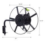 ZNTS Swivel Hose Reel Mount - 180 Degree Pivot Hose Hanger - Great for Garden Storage - Hose Holder 89366920