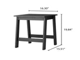 Small Square Wood Side Table, Black Finish 16459902