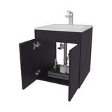 Shoshoni Bathroom Vanity with two Doors, Wengue B128P314802