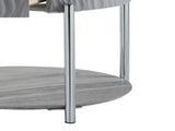 Yukino Gray High Gloss & Chrome Finish End Table B2726P265753