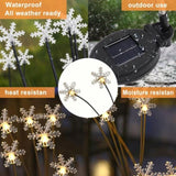 ZNTS 8 Pack Solar Swaying Garden Lights with Snowflakes, Solar Landscape Pathway Stake lights, Outdoor 75162510