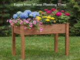Bed - Cedar Planter with Non-Woven Liner, Bottom Drainage, 30-Inch Height, 34 x 18 x 30 in Sizes for 78774932