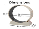 80*34*86CM, Off-white PP track connector assembly, circular design with gray carpet 1 cat teaser 72015695