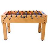 ZNTS 54-Inch Hurricane Foosball Table for Family Game Rooms with Light Cherry Finish, Analog Scoring and W465P164161