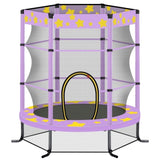 ZNTS 55 Inch Kids Trampoline with Safety Enclosure Net, 4.5FT Outdoor Indoor Trampoline for Kids 48122796