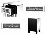 () 3-Drawer Nightstand with Crushed Diamond Drawer Fronts MDF Drawer Unit with 48304302