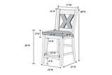 Modern Contemporary Dining Room Furniture Chairs Set of 2 Counter Height Chairs Gray Finish Wooden B01164103
