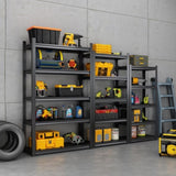 ZNTS 35.4"W x 15.7"D x 72"H Heavy Duty 5-Tier Metal Shelving Unit for Garage, Basement, Kitchen, Pantry, W1831104225