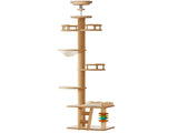 Adjustable Height Floor-to-Ceiling Cat Tree Made of MDF Board, Tall Cat Tower with Sisal Scratching 16442670