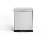 Brushed Nickel 17 Gallons Pedal Trash Can with Soft Close Lid, Removable Inner Bucket & Detachable 16744365