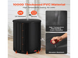 Collapsible Rain Barrel, 100 Gallon Portable Rainwater Collection System, Durable 1000D PVC 73340390
