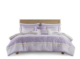 5 PCS Full/Queen Seersucker Comforter Set with Throw Pillows B035P366534