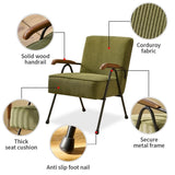 Pattern Colorful Fabric Armchair, Modern Accent Chair High Back, Living Room Chairs with Metal Legs W2105P210239