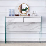 White environmental protection MDF minimalist dresser, desk, desktop computer desk, with double W1151P183696