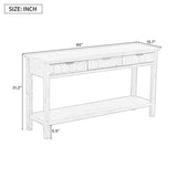 U_STYLE Fir Veneer Modern Stylish Console Table with Honeycomb Design,Suitable for Study,Entryway, N711P230811O