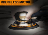 Electric 5mm Random Orbital Sander with Tool Case, Variable Speed Palm Sander with Brushless Motor, T3177P305057