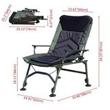 ZNTS Camping Lounge Chair, Portable Folding Reclining Camping Chair with Adjustable backrest for Indoor 99685219