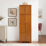 72.4" Tall Storage Cabinet Tall Storage Cabinet with 8 Doors and 4 Shelves ,Bookshelf Living Room, W2275P269080