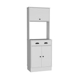 White 2-Cabinet Kitchen Pantry B062P175030