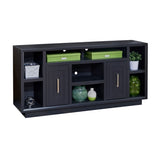 67 inch TV Stand Console for TVs up to 80 inches, No Assembly Required, Black Finish GL-B108P160200