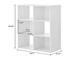 6 Cube Storage Organizer, White 57910501