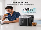 Countertop Ice Maker 26 lbs/Day Portable Self-Cleaning, 9 Bullet Ice in 6 Min, Black 34453907