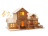 3D Wooden Puzzle Sweet Home Music Box Hands Craft Miniature Dollhouse Kits 3D Model Diy House 90061865