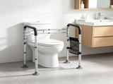 Foldable Toilet Safety Rail, 300 lbs Capacity, Non-Slip Handles, Reinforced Aluminum Alloy, Portable 95268987