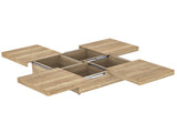 Square Veneer Coffee Table Sliding Top with Storage in Natural Wood Grain 39.4'' N735P388120N