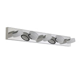 Modern 5-Light LED Vanity Light Fixture - Chrome Finish with Acrylic Light Shades - Energy-Efficient W1340P206815