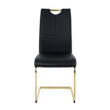Modern Dining Chairs with Faux Leather Padded Seat Dining Living Room Chairs Upholstered Chair with W210127291