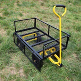 (Black Yellow solid wheels wagon cart)Solid wheels Tools cart Wagon Cart Garden cart trucks make it W227132834