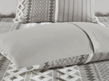 Cotton Printed Comforter Set with Chenille Gray King/Cal King B035128799