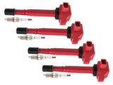 4 Ignition Coil Spark Plugs Set fit for 2001-05 Acura EL Honda Civic L4 1.7L UF400 96109512