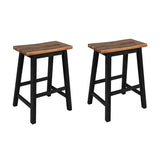 TOPMAX Farmhouse Rustic 2-piece Counter Height Wood Kitchen Dining Stools for Small Places, N717P202397B