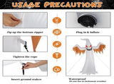 12ft 4pcs LED Lights Giant Scary Ghost Flames and Flashing Red Eyes Inflatable Halloween Decoration 63244096