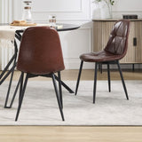 Dining Chairs Set of 2, Upholstered Faux Leather Dining Room Chairs, Modern Kitchen Chairs with W3112P254918