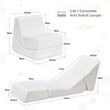 Kids Sofa Bed,2 in 1 Flip Open Toddler Sofa,Comfy Cuddly Toddler Couch Convertible Sofa to Lounger W1889P337607