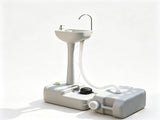 Portable Camping Sink with Foot Pump, 4.5Gal Fresh & 6.34Gal Recovery Water Tank, Rolling Outdoor 79306207