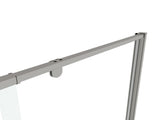 50-54" W x 71" H Piovt Swing Glass Shower Door,Pivot Frame Sliding Shower Door with 1/4" Clear W2122P199043