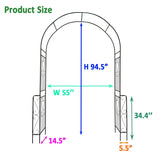 Metal Garden W55'' x H94.5'' Garden Arbor Trellis Climbing Plants Support Rose Outdoor W1586104755