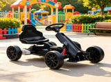 12V Kids Ride On Go Kart Black, EVA Tires, for Pavement & Lawn Driving, 2 Speeds, Safety Belt, 3-8 50507327